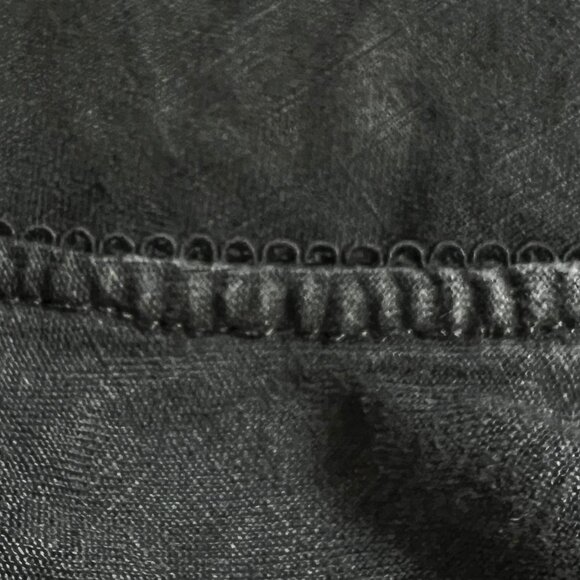 Vintage 100% Linen Drop Waist Mini Midi Skirt Low High Rise Coastal Cowgirl Y2K - Picture 10 of 11